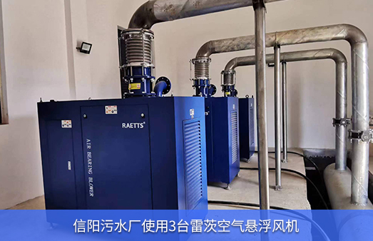 信陽污水廠3臺75KW空氣懸浮風(fēng)機